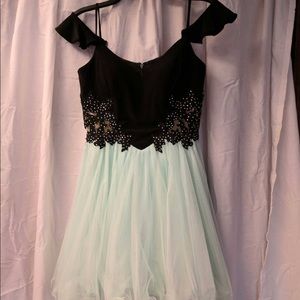 Teal/light blue homecoming dress